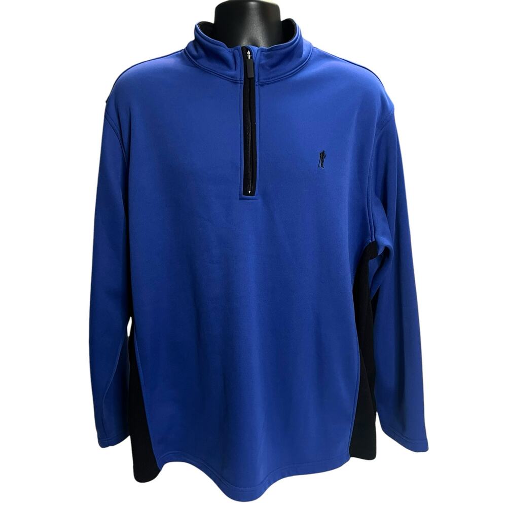 Payne Stewart Legacy XL Men’s 1/4 Zip Pullover – Blue Golf Sweater – Fleece